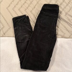 Washed Black Corduroy Velvet Skinny Jeans American Eagle